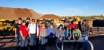 engineering students from the University of Arizona 18 Engineering students from the University of Arizona at caterpillar vehicle demonstration